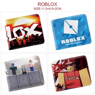 กระเป๋าสตางค์ หนัง PU ใบสั้น ลายการ์ตูน Roblox หลากสีสัน สําหรับใส่บัตร