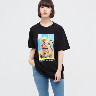 jsyG /Uniqlo เสื้อยืดแขนสั้น พิมพ์ลาย Basquiat สําหรับผู้ชาย และผู้หญิง (UT) 446065 ยูนิโคล่!