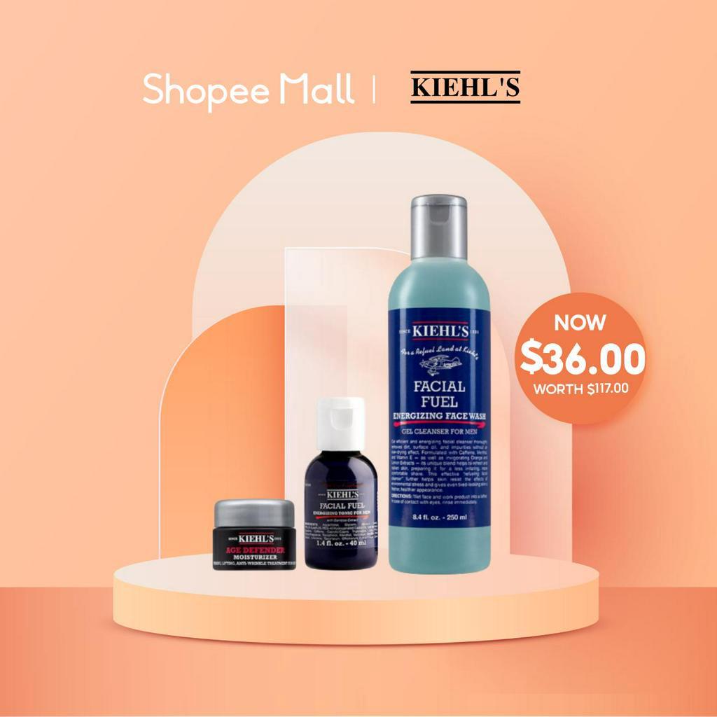 Shopee x Kiehls Brand Box - Kiehls Men Facial Fuel Value Set