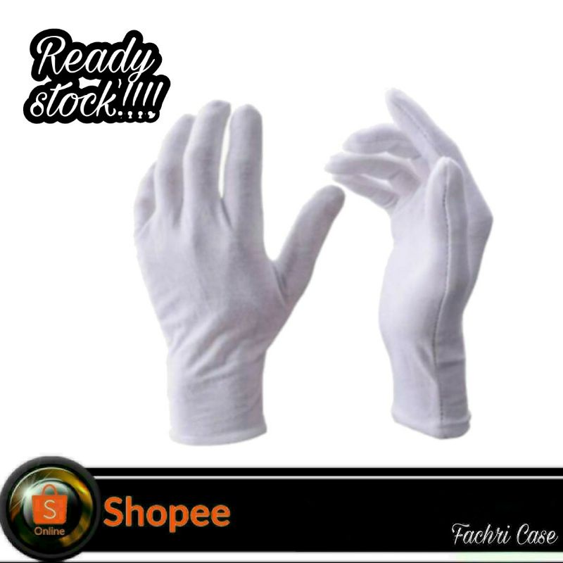 Putih Plain WHITE PASKIBRA CLOTH GLOVES HANDMEDICAL GLOVES