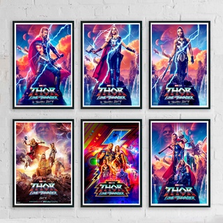 THOR Love and Thunder Poster (2022) Marvel ธอร์ ด้วยรักและอัสนี / Chris Hemsworth, Natalie Portman ภาพขนาด 33x48 cm