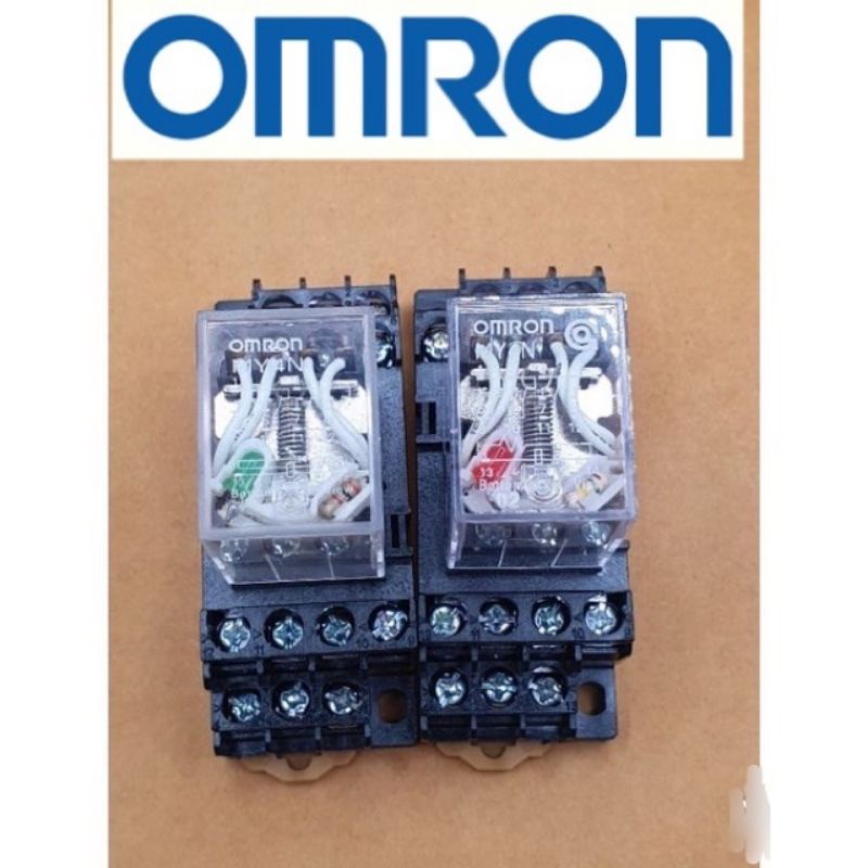 omron Relay my4 MY4N มีไฟ 12vdc 12vac 24vdc 24vac 220vac ราคาต่อชิ้น
