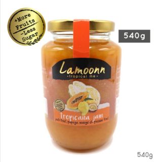 Lamoonn Jam แยมมะม่วง เสาวรส ขนุน มะละกอ // Tropicana Jam // **Low Sugar** ขวดใหญ่ 540g // แยมละมุน