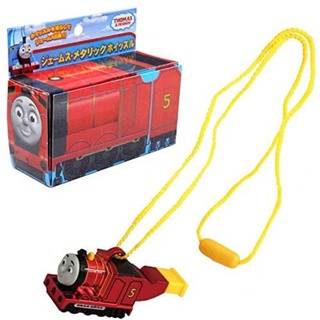 แท้ 100% นกหวีด รถไฟ โทมัส แอนด์ เฟรนด์ สีแดง Takara Tomy Tomica Thomas the Tank Engine Metallic Whistle (James)