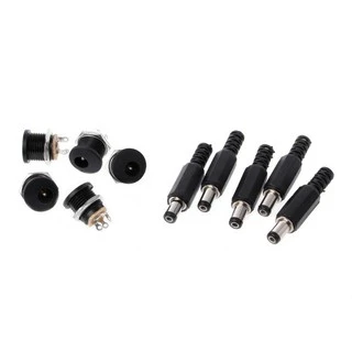 แพ็ค 5ตัว Jack DC Power Adapters แจ็คขั้วต่อตัวผู้ ตัวเมีย