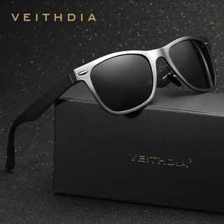 VEITHDIA Unisex แว่นกันแดดเลนส์กระจกอลูมิเนียม