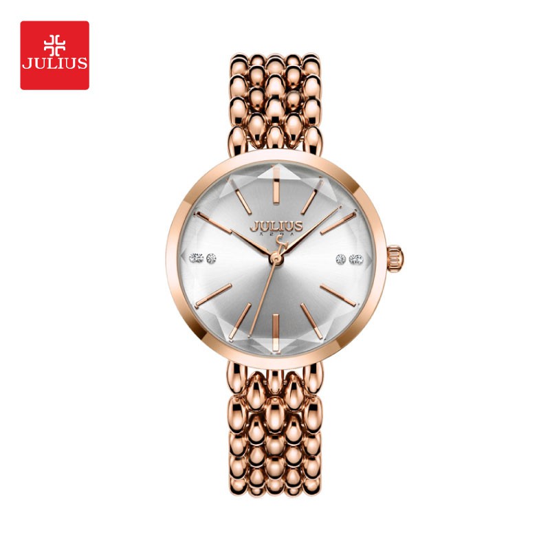 Julius นาฬิกาข้อมือผู้หญิง JA-1193 สายสแตนเลส หน้าปัดกลม แบรนด์เกาหลี แฟชั่นฮิตของแท้