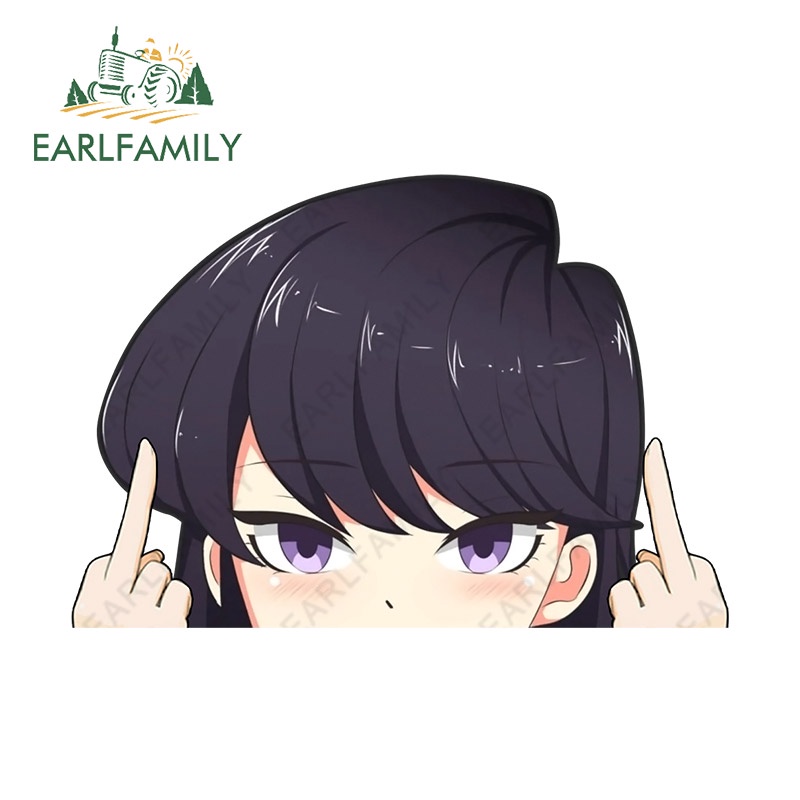 Earlfamily 13 ซม.Komi San Peeker สติกเกอร์รถรถจักรยานยนต์ Trunk กันชนแฟชั่น Sunscren รถอุปกรณ์เสริมกันน้ํา Windows สเก็ตบอร์ด Decals