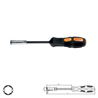 KOKEN 167C-8(2B) ไขควงหัวบ๊อกซ์ 8mm.| MODERTOOLS OFFICIAL
