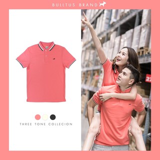 BULLTUS BRAND เสื้อโปโล สีชมพูโอรส 3 Tone Collection มี XXL