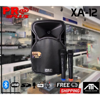 PROPLUS XA-12 ลำโพงล้อลาก 12 นิ้ว ไมค์ลอย2ตัว ลำโพงล้อลาก ลำโพง XA12 XA 12 ลำโพงพร้อมไมค์ลอย ลำโพง PROPLUS