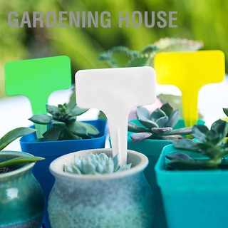 [คลังสินค้าใส]Gardening House ป้ายแท็กพลาสติกรูปตัว T สําหรับตกแต่งสวน