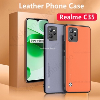 เคสโทรศัพท์มือถือหนัง PU TPU นิ่ม กันกระแทก ปิดด้านหลัง สําหรับ Realme C35 C31 C 35 C 31 Narzo 50 pro 50A Prime 50 A Prime Narzo50pro 4G 5G