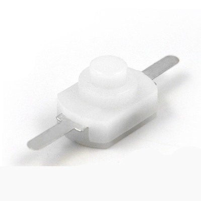 1208YD สีขาวตรงเท้าขนาดเล็กปุ่มกดสวิทช์2เท้าแสงที่แข็งแกร่งไฟฉายสวิทช์ควบคุมล็อคตัวเอง