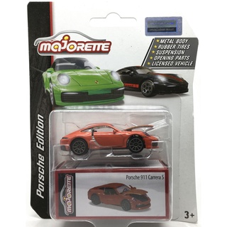 Majorette Porsche 911 Carrera S - Porsche Edition - Red/Orange Color /Wheels 5UGRT /scale 1/64 (3") Package with Box