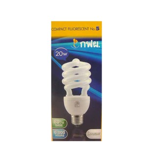 🔥The Best!! กฟผ. หลอดประหยัดไฟเบอร์ 20 เดย์ไลท์ EGAT Energy saver light bulb Number 20, DayLight