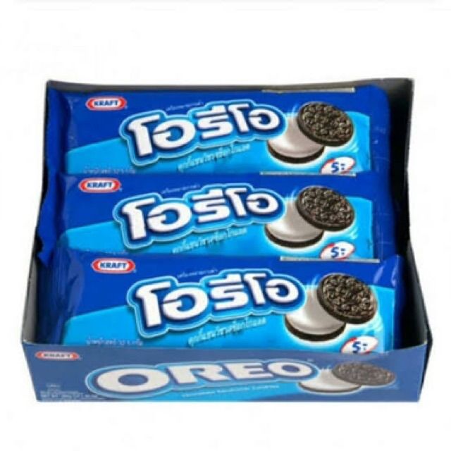 โอรีโอ้ OREO โอรีโอ แพ็ค12ซอง คุ้กกี้ แซนวิชช็อกโกแลตสอดไส้ครีม ขนม OREO เบเกอรี่ ของกินเล่น