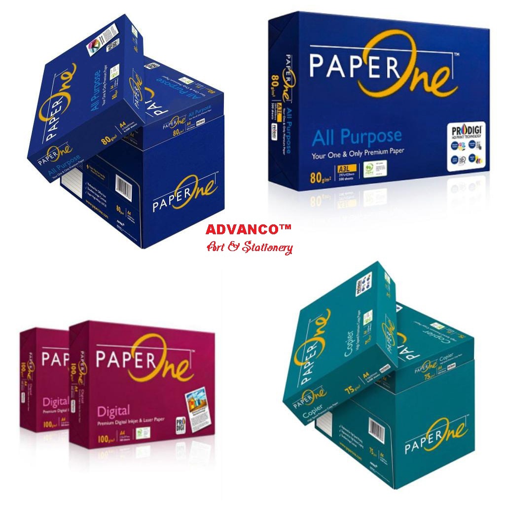 A4 PAPER ONE A4 COPIER PAPER (75GSM 80GSM 5REAMS 1BOX) (100GSM 4REAMS)