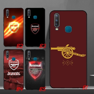 Vivo Y11 Y12 Y15 Y17 Arsenal logo Vivo Y5S Y53 Y55 Y55S Y69 Y71 black silicone Case