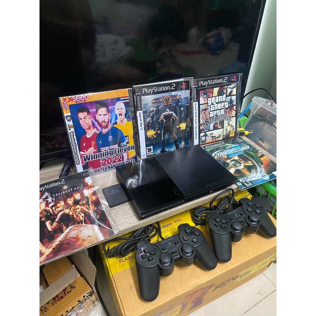 Ps2 พร้อมเล่น ชุดใหญ่‼️ รับประกัน1เดือน💯  เกมส์เพลย์สเตชั่น จอยเซฟพร้อมแผ่นจุกๆ🎮 อ่านแท้ ก๊อป ไรท์ ได้หมด👍