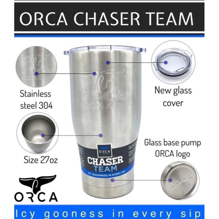 ORCA chaser team 27oz แก้วเก็บอุหภูมิความเย็น/ความร้อน