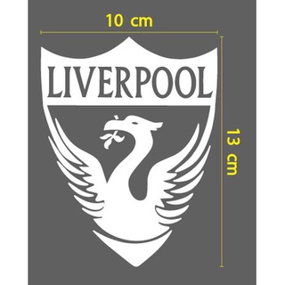 สติ๊กเกอร์ ตัด แต่งรถ ทีม ฟุตบอล ลิเวอร์พูล 10 x 13 ซม Sticker Decal Liverpool FC  (no.16) ทีม หงส์แดง วัสดุ PVC กันน้ำ