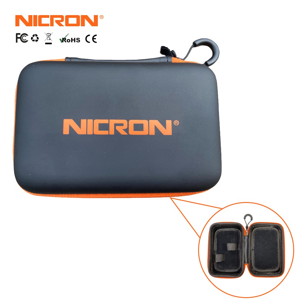 Nicron กลางแจ้ง VE2 Multifunctional Organizer ไฟฉายสีดํากระเป๋าคลัทช์สําหรับเดินป่ากลางแจ้ง Camping 