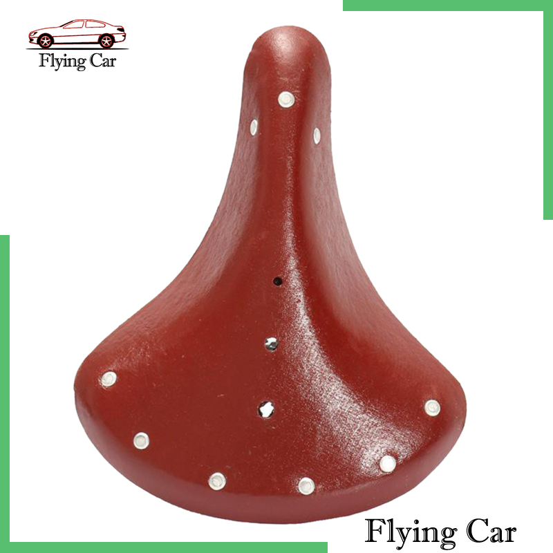 Flying cars อานเบาะที่นั่งจักรยาน หนังวัว แนวเรโทร สีน้ําตาล