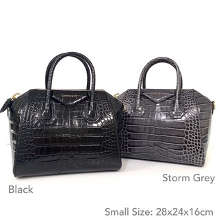 New! Givenchy Antigona Small Croc Embossed