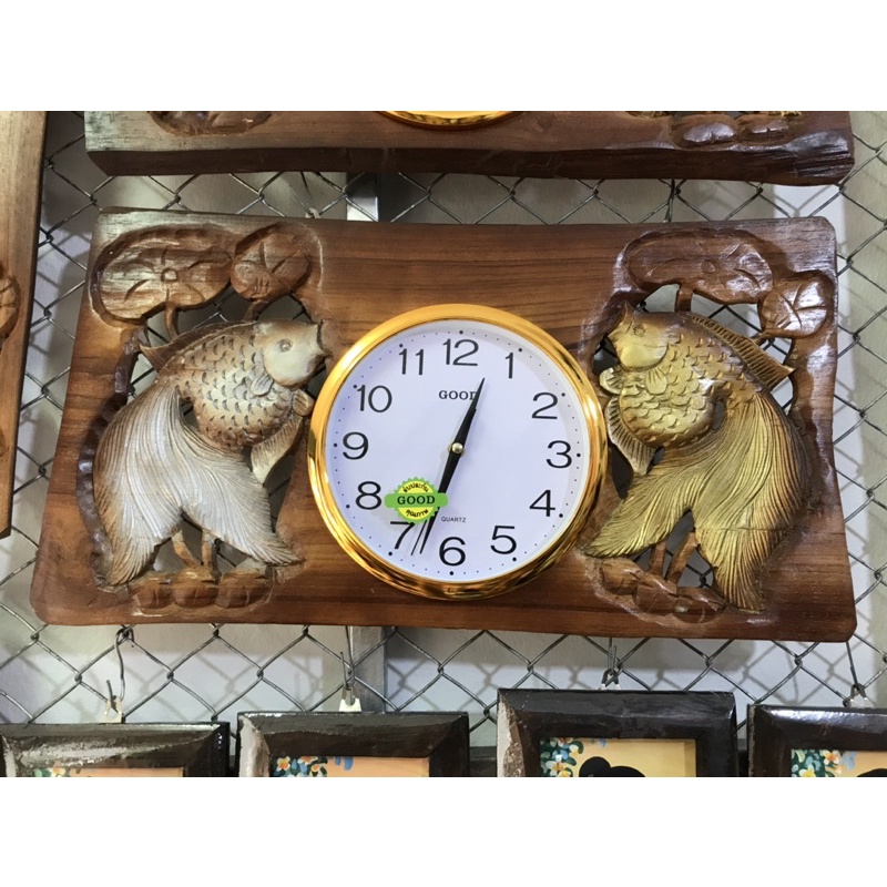 นาฬิกาแขวนผนังไม้แกะสลัก ไม้สักแท้🔥 รวมนาฬิกาแกะสลัก 10 แบบ - รูปที่ 3