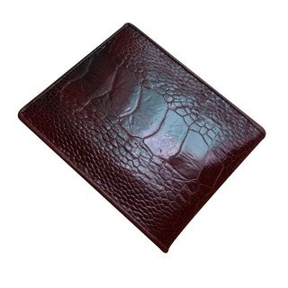 กระเป๋านกกระจอกเทศสวยๆ Very Nice Genuine Ostrich Wallet Brown กระเป๋าสตางค์ใช้ได้ทั้งสตรี-บุรุษ หนังขานกกระจอกเทศแท้ สวย