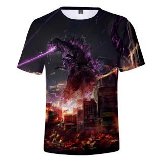 เสื้อยืด พิมพ์ลาย Godzilla King of the Monsters 3D สําหรับเด็ก