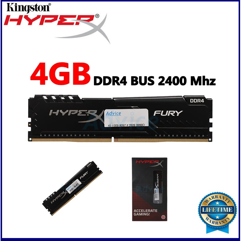 Ram Kingston Hyper-X Fury DDR4 4GB/2400 (4GBx1) RAM PC Desktop | Shopee
