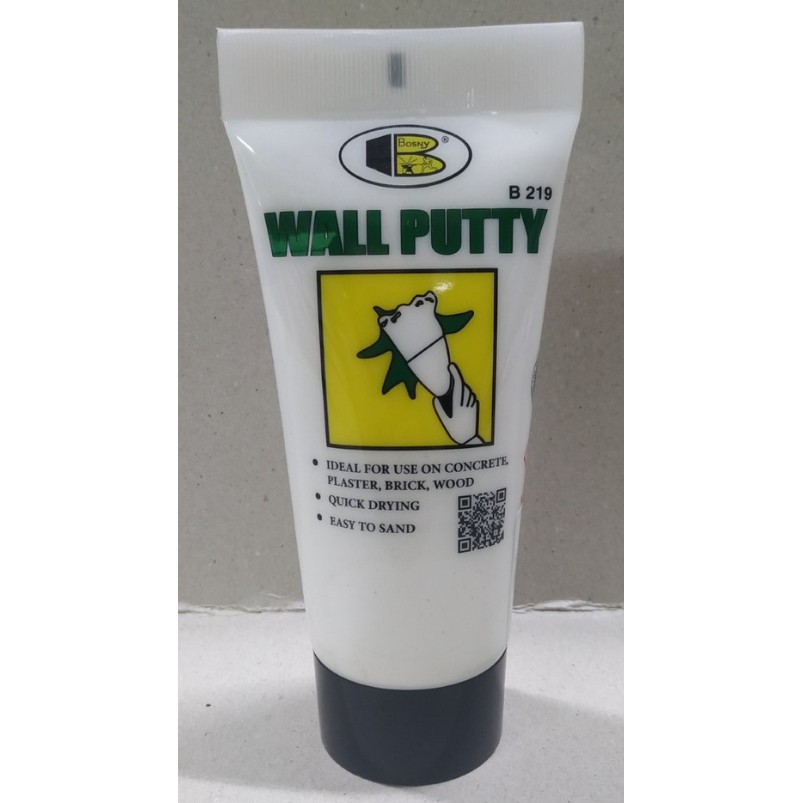 BOSNY B219 Wall Putty ขนาด 320 กรัม (หลอด) วอลพุตตี้ สีโป๊ว bonus