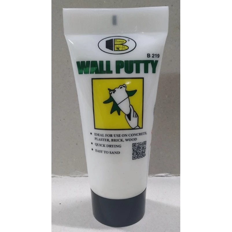 BOSNY B219 Wall Putty ขนาด 320 กรัม (หลอด) วอลพุตตี้ สีโป๊ว bonus