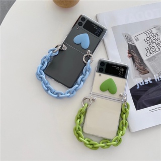 Samsung Galaxy Z Flip 3 4 5G เคสสวย สีสัน รัก PC แข็ง เคสสวย จี้น่ารัก กันกระแทก สร้างสรรค์ เคส