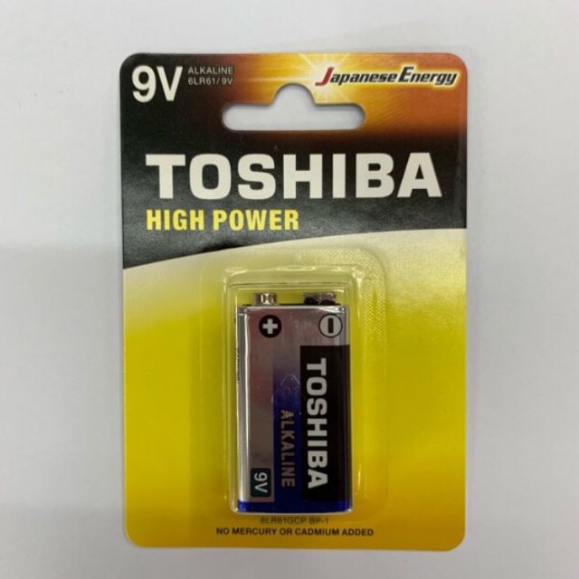 TOSHIBA alkaline ถ่านขนาด 9V ของแท้ 1 ก้อน