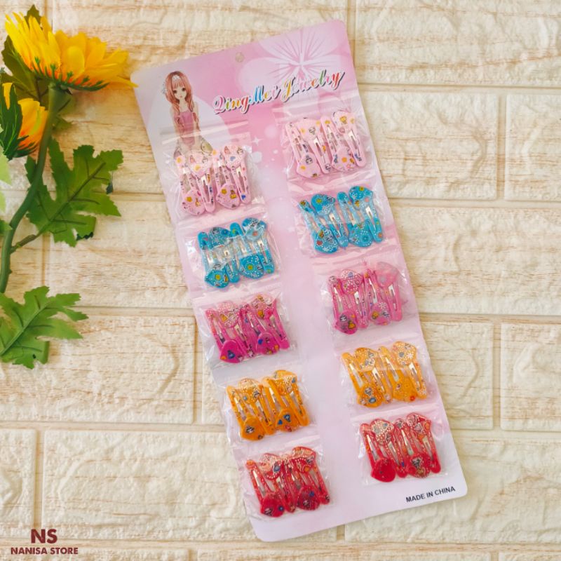 HAIR CLIPS CONTAINS 4 tik tok clip กิ๊บติดผมน่ารัก