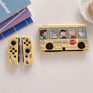 Nintendo Switch OLED เคสธีมแอนิเมชั่น "SCHOOL BUS" 【STOP】เคส TPU นิ่ม ป้องกันจอยเกมคอนโซล