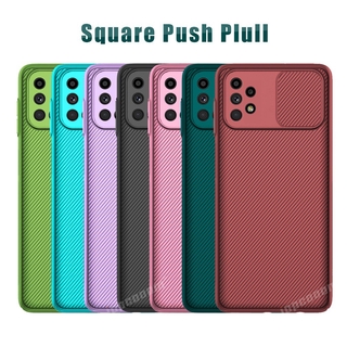 [Ready Stock] Shockproof Armor Push-Pull Back Camera Lens Casing Samsung Galaxy A72 A52 A52S A32 A12 A02S A22 4G 5G Case Camera Silicone Back Cover