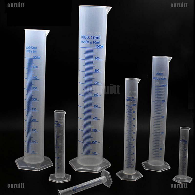 SP Plastic Measuring Cylinder Laboratory Test Graduated Trial Liquid Tube SV