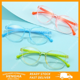 【HENGHA】COD แว่นตา กรอบสีลูกกวาด สไตล์เกาหลี ป้องกันรังสียูวี เปลี่ยนเลนส์ได้ สําหรับเด็ก