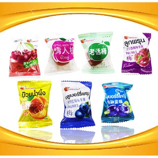 บ๊วยรวมรส บ๊วย พรุน เชอร์รี่ ลูกใหญ่ ขนาด 500 กรัม แลพ 1 กิโล ตรา Fruitasy Brand