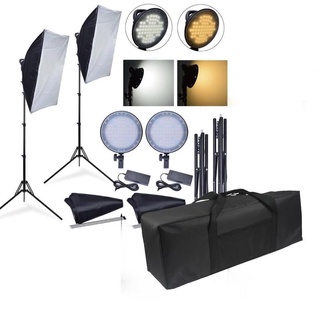 KUINDY Softbox Lighting LED Dimmable Video 45W 2700K 5500K Studio Photo Light Stand Kit