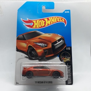 รถเหล็ก Hotwheels 17 NISSAN GT-R (R35) สีส้ม (ib23)