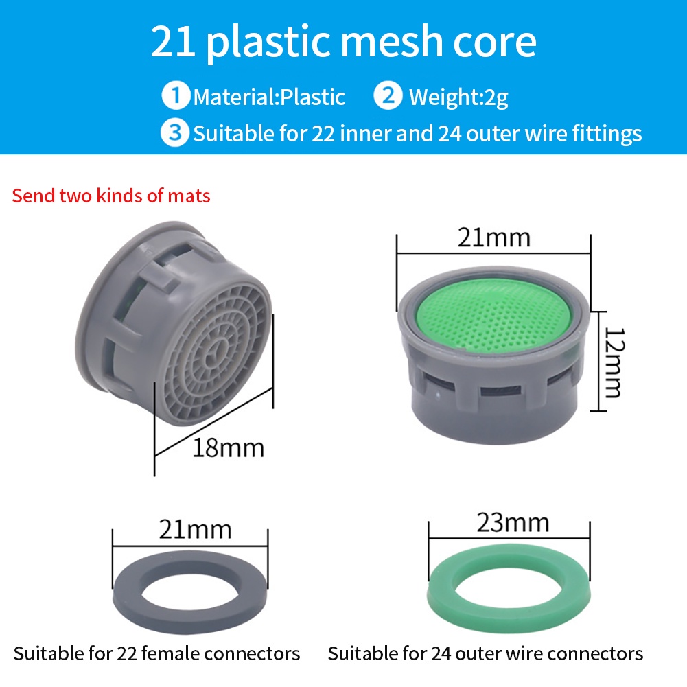 อุปกรณ์ครัว Water Saver การออกแบบนวัตกรรมใส่แกนตาข่ายติดตั้งง่ายอ่างล้างหน้าก๊อกน้ํา Aerator ที่ขายดีที่สุดลดการใช้น้ําติดตั้งง่าย - รูปที่ 3