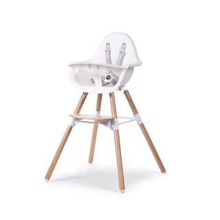 CHILDHOME เก้าอี้ทานอาหาร EVOLU 2 CHAIR NATURAL / WHITE 2 in 1 + BUMPER