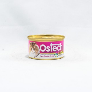 Ostech Gourmet ออสเทค อาหารกระป๋องกัวเม่ สำหรับแมว รสทูน่าหน้ากุ้ง ขนาด 80 g.