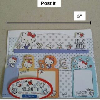 Post it โพสท์อิท ลาย คิตตี้ Kitty ขนาด 5x3 นิ้ว