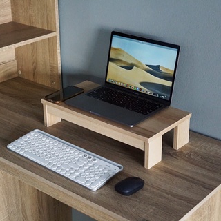 Inhome Furniture ชั้นวางจอคอม ไม้ W48xD24xH11 cm รุ่น MS-4820 แท่นวางจอคอม ที่วางโน้ตบุ๊ค laptop stand monitor riser